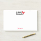 Schulanleitungs-Ratgeberpersonalisierter Post-it Klebezettel (Auf Schreibtisch)