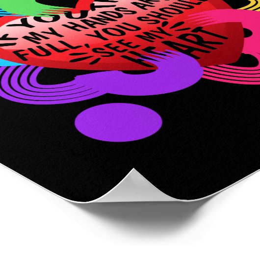 Schularbeiter Herz Hand Poster (Ecke)