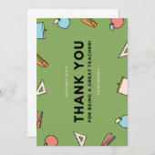 Schulartikel Woche der großen Lehrer Wertschätzung Dankeskarte (Vorne/Hinten)