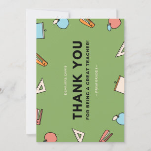 Schulartikel Woche der großen Lehrer Wertschätzung Dankeskarte