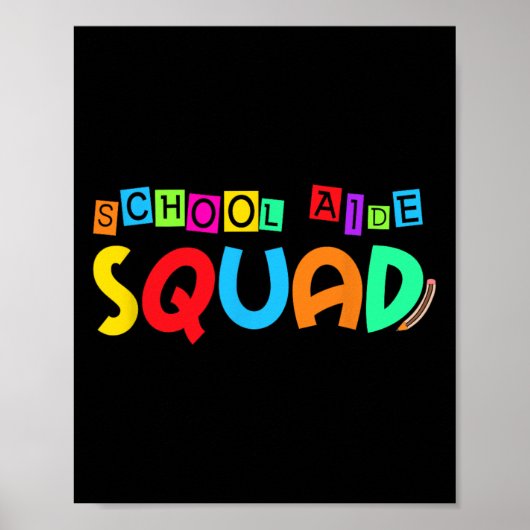Schulassistententeam Zurück zur Schule Lehrer Erst Poster (Vorne)