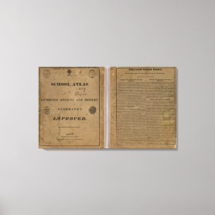 Schulatlas mit moderner Geografie Leinwanddruck