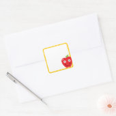 Schulaufkleber mit dem Apple des Lehrers Quadratischer Aufkleber (Umschlag)