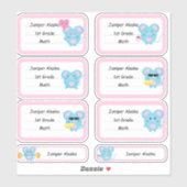 Schulaufkleber (Niedlich Ratte) Aufkleber (Blatt)