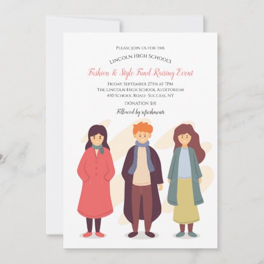 Schulausstellung Fundraiser Einladung (Vorderseite)