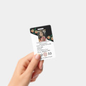 Schulausweis Orange Foto Abzeichen Ausweis (Handheld)