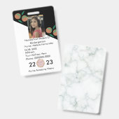 Schulausweis Orange Foto Abzeichen Ausweis (Vorder- & Rückseite)