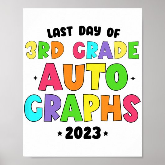 Schulautografien am letzten Tag Poster (Vorne)