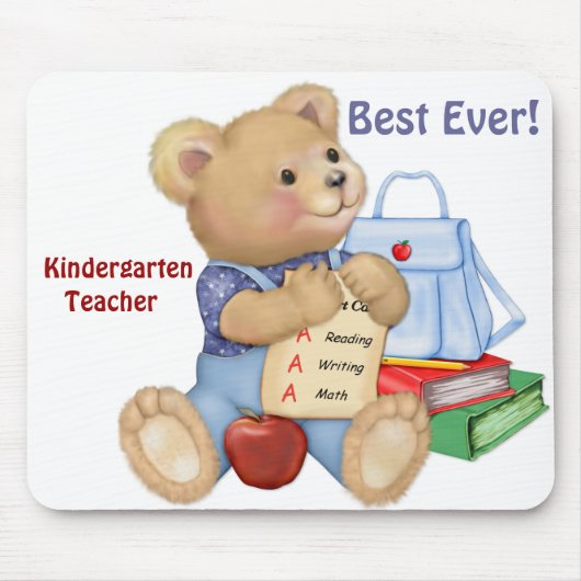 Schulbär - Kindergarten Mousepad (Vorne)
