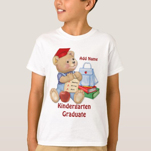 Schulbär - Kindergarten T-Shirt (Vorderseite)