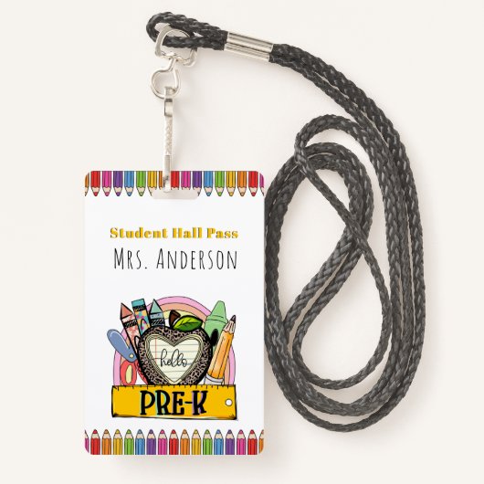 Schulbedarf Ausweis (Rückseite mit Schlüsselband)