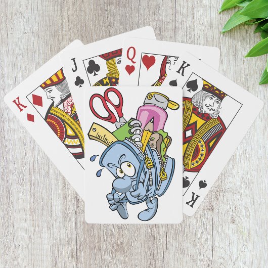 Schulbedarf beim Kartenspielen Spielkarten
