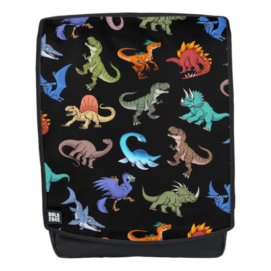 Schulbedarf des Dinosaurier-Regenbogen-II Rucksack (Vorderseite)