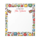 Schulbedarf des Lehrers Notizblock (Vorderseite)