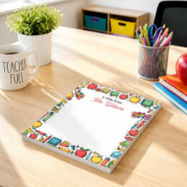Schulbedarf des Lehrers Notizblock