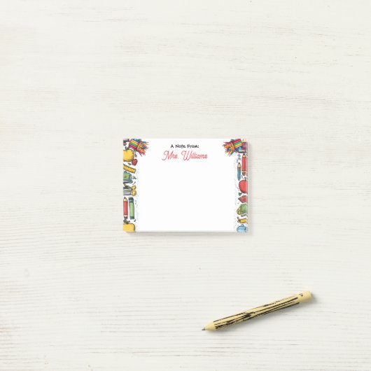 Schulbedarf des Lehrers Post-it Klebezettel (Auf Schreibtisch)