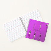 Schulbedarf für Lila Notebook Notizblock (Innenseite)