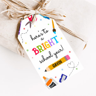 Schulbedarf - Helle School Year Fevor Tags Geschenkanhänger
