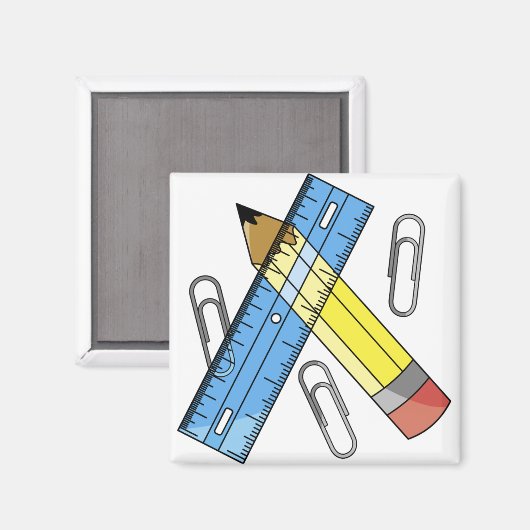 Schulbedarf Magnet (Vorderseite/Rückseite)