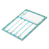 Schulbedarf mit Regenbogenherzen wöchentlich Notizblock (angewinkelt)