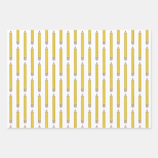 Schulbedarf Party Geschenkwrap Geschenkpapier Set (Vorderseite)