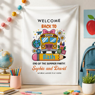Schulbeginn-Bash! Bearbeitbare Sommerparty zum Sch Banner