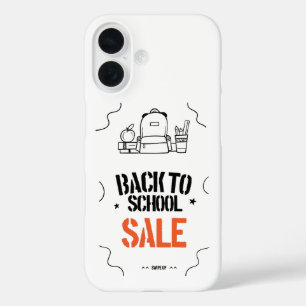 Schulbeginn-Typografie-Design iPhone 16 Hülle