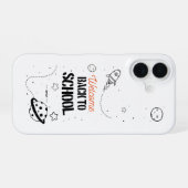 Schulbeginn-Typografie-Design iPhone 16 Hülle (Rückseite (Horizontal))