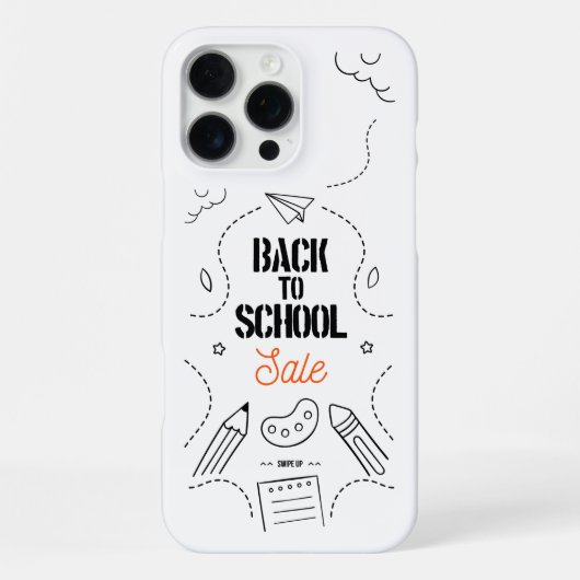 Schulbeginn-Typografie-Design iPhone Hülle (Rückseite)