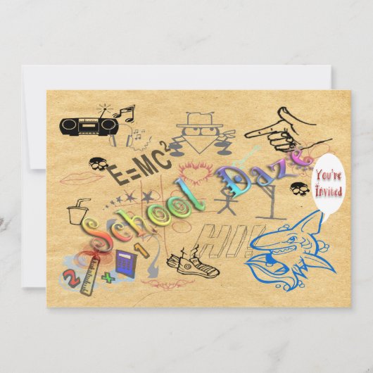 Schulbenommenheits-Einladung Einladung (Vorderseite)