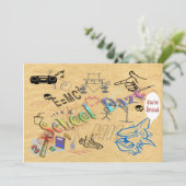 Schulbenommenheits-Einladung Einladung (Stehend Vorderseite)