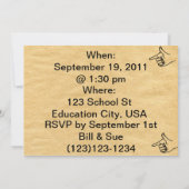 Schulbenommenheits-Einladung Einladung (Rückseite)