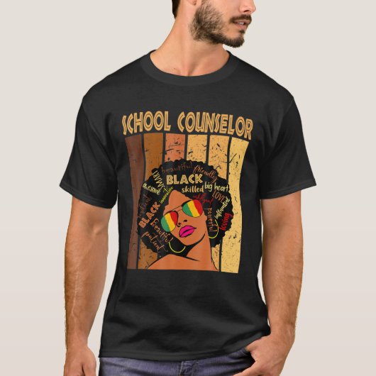 Schulberater Afro American Black Histor T-Shirt (Vorderseite)