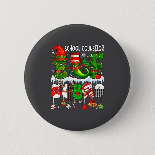 Schulberater-Elfen-Team Weihnachten Bunte Elfenmüt Button (Vorderseite)