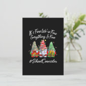 Schulberater Funny Everything Is Fine Christma Einladung (Stehend Vorderseite)