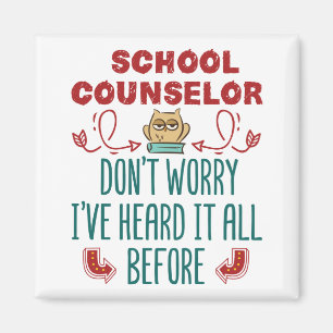 Schulberater Funny hörte alles vorher Magnet