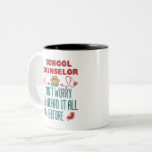 Schulberater Funny hörte alles vorher Zweifarbige Tasse (Vorderseite Links)
