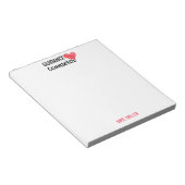 Schulberater für Personalisiertes Rotes Herz Notizblock (angewinkelt)