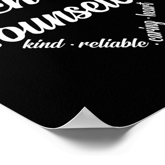 Schulberater Herzwolke Poster (Ecke)