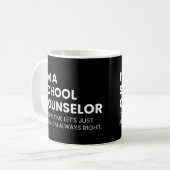 Schulberater Lustiger Arbeitspruch Kaffeetasse (Vorderseite Links)