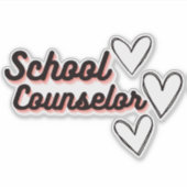 Schulberater mit drei Herzen Aufkleber (Vorderseite)