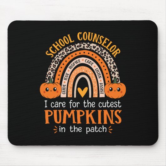 Schulberater Rainbow Leopard Print Halloween C Mousepad (Vorne)
