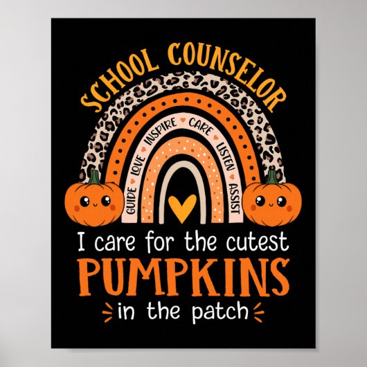 Schulberater Rainbow Leopard Print Halloween C Poster (Vorne)