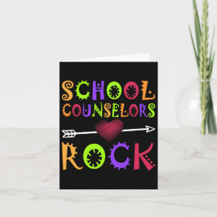 Schulberater Rock Heart Book School Counselor Karte