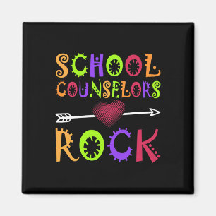 Schulberater Rock Heart Book School Counselor Magnet
