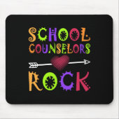 Schulberater Rock Heart Book School Counselor Mousepad (Vorne)