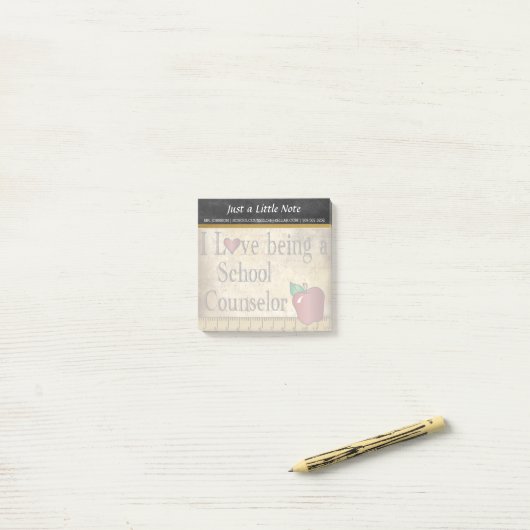 Schulberater | Vintager Stil Post-it Klebezettel (Auf Schreibtisch)