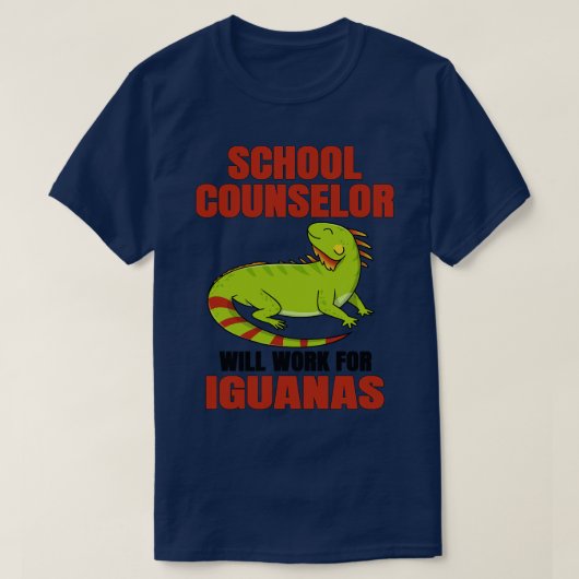 Schulberater wird für Iguanas arbeiten T-Shirt (Design vorne)