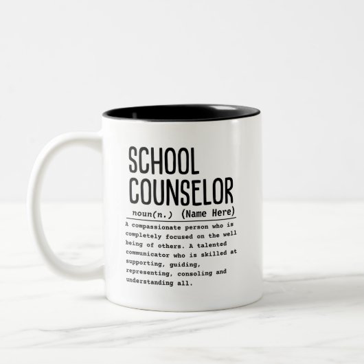 Schulberater Zweifarbige Tasse (Links)