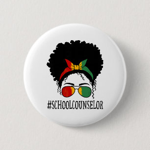 Schulberaterin Afrikanische Frauen Unordentlicher Button